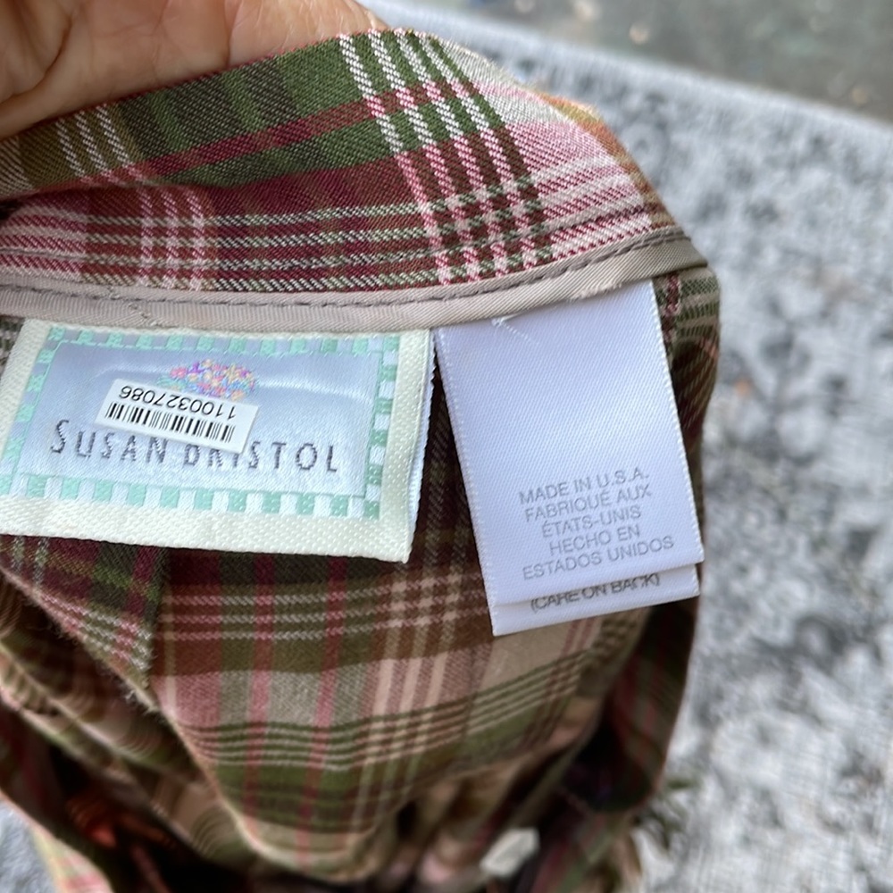 Susan Bristow, soft plaid, mid oxy with fringe - Picture 4 of 9